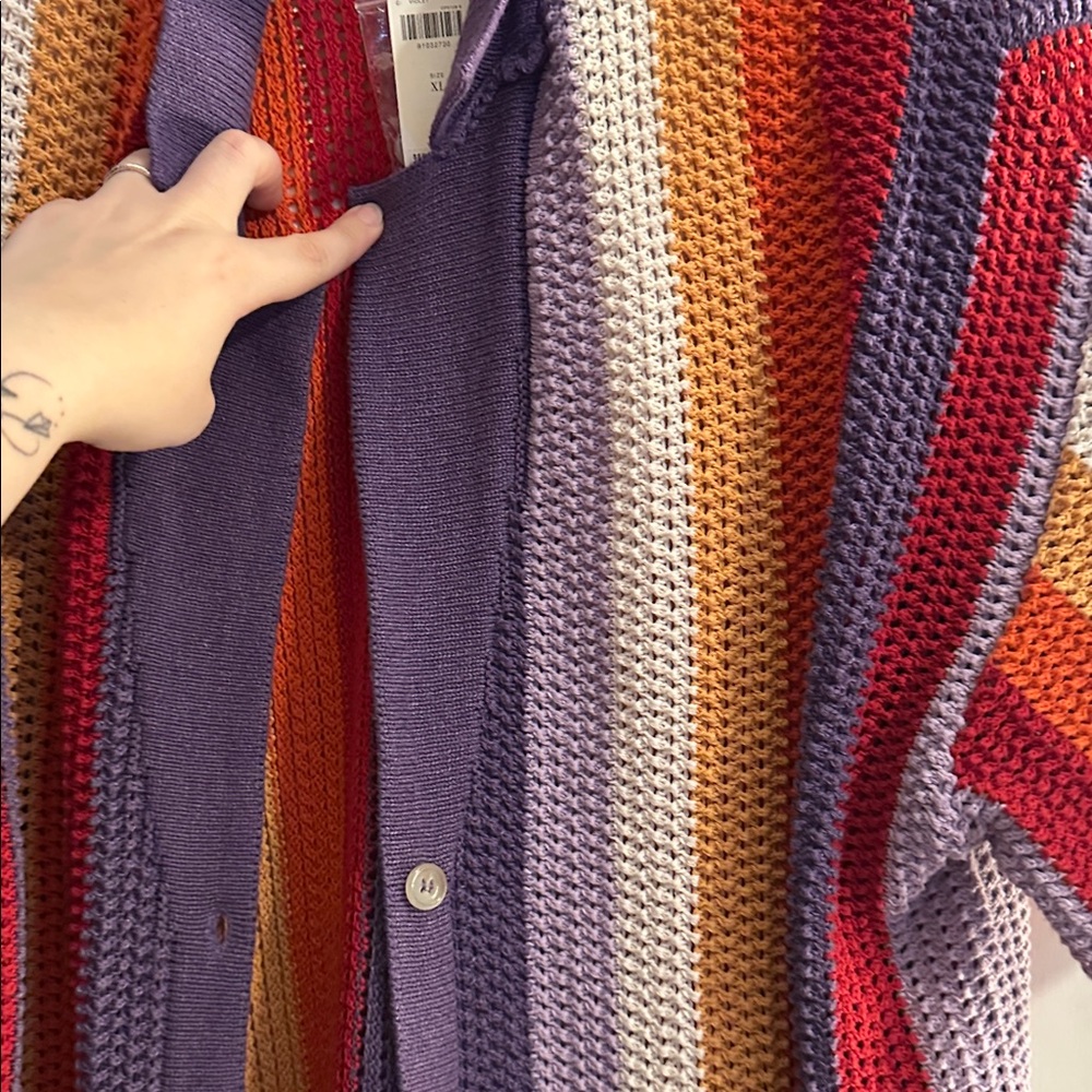 Anthropologie Multicolor Striped Cardigan - Picture 4 of 6